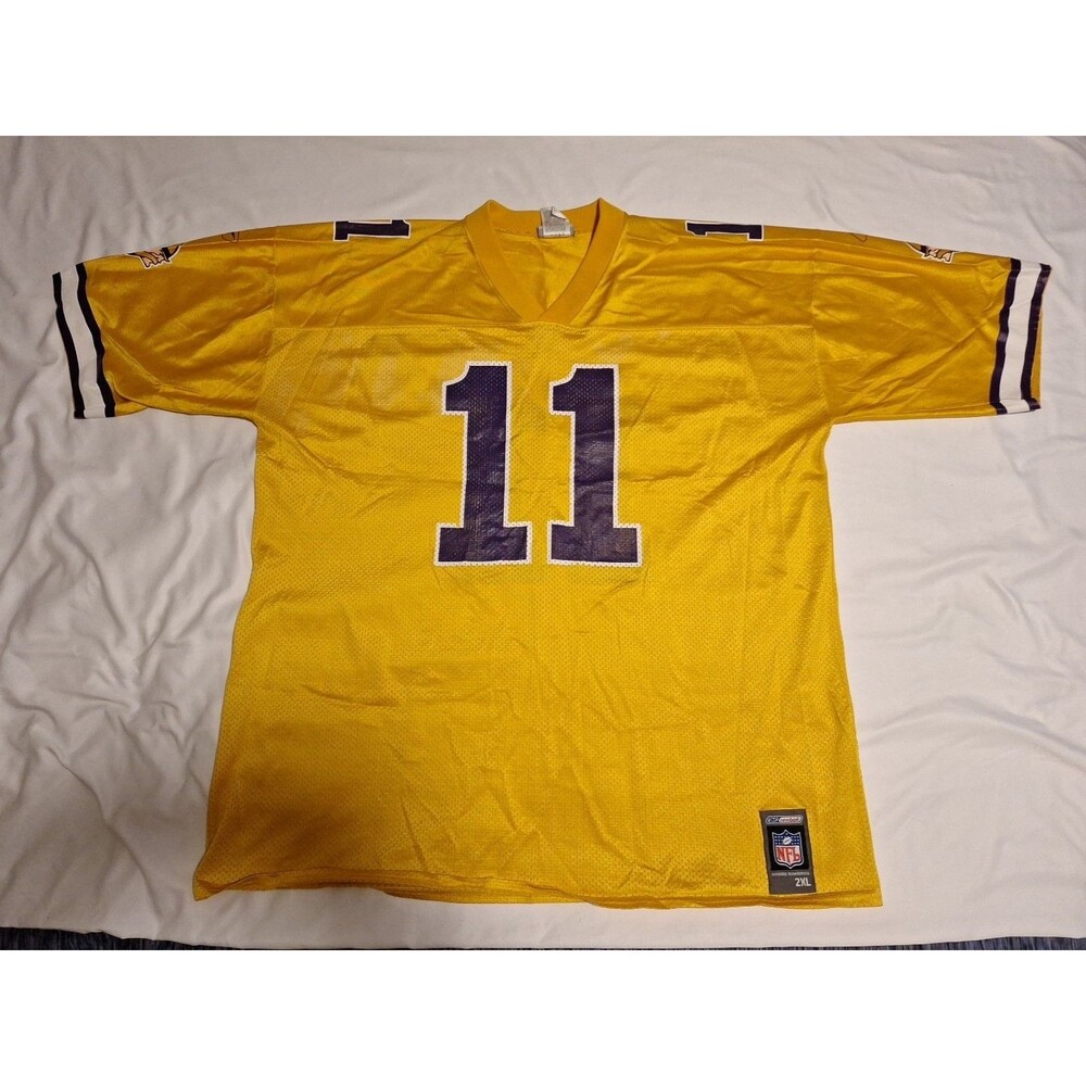 Vintage Daunte Culpepper #11 Minnesota Vikings NFL Reebok Authent Gold Jersey 2X